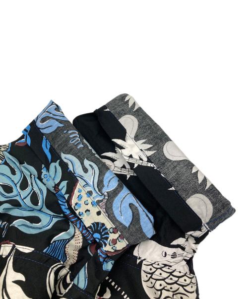 BEAMS PLUS（ビームスプラス）BEAMS PLUS (ビームスプラス) DALE HOPE (デール・ホープ) 別注アロハシャツ ネイビー×ブラック サイズ:Mの古着・服飾アイテム