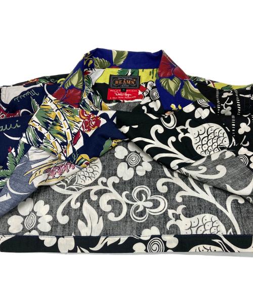 BEAMS PLUS（ビームスプラス）BEAMS PLUS (ビームスプラス) DALE HOPE (デール・ホープ) 別注アロハシャツ ネイビー×ブラック サイズ:Mの古着・服飾アイテム