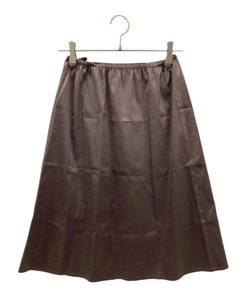 UNITED ARROWS（ユナイテッドアローズ）UNITED ARROWS (ユナイテッドアローズ) シルクライク ティアード スカート ブラウン サイズ:36の古着・服飾アイテム