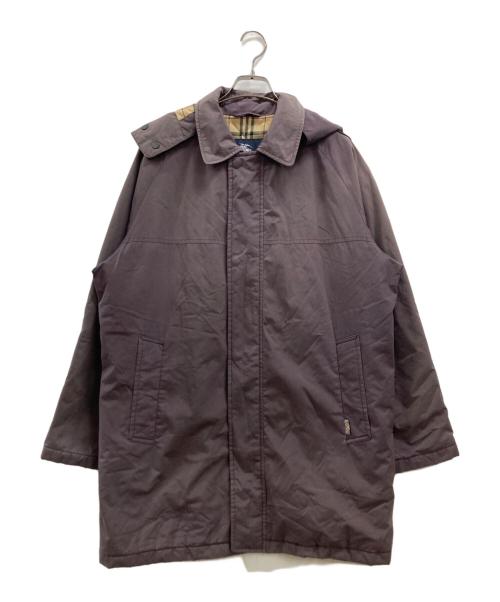 BURBERRY LONDON（バーバリーロンドン）BURBERRY LONDON (バーバリーロンドン) フーデッドコート パープル サイズ:Lの古着・服飾アイテム