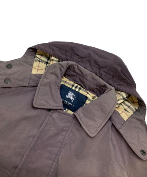 BURBERRY LONDON（バーバリーロンドン）BURBERRY LONDON (バーバリーロンドン) フーデッドコート パープル サイズ:Lの古着・服飾アイテム