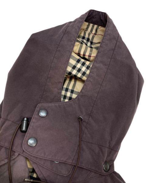 BURBERRY LONDON（バーバリーロンドン）BURBERRY LONDON (バーバリーロンドン) フーデッドコート パープル サイズ:Lの古着・服飾アイテム
