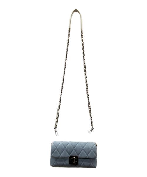 Kate Spade（ケイトスペード）Kate Spade (ケイトスペード) キャリー デニム ウォレット オン チェーンバッグ スカイブルーの古着・服飾アイテム