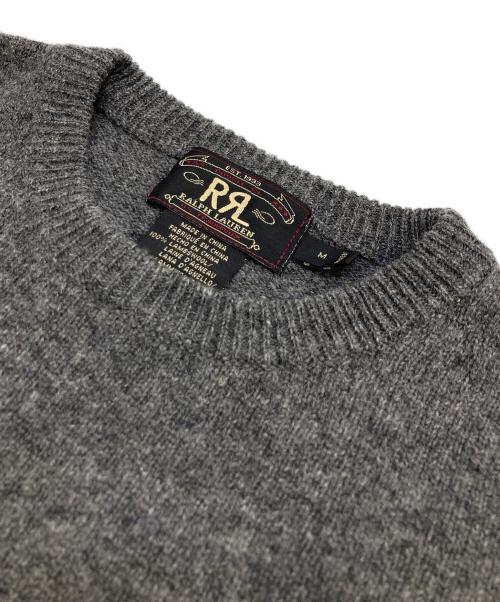 RRL（ダブルアールエル）RRL (ダブルアールエル) クルーネックウールニット グレー サイズ:Mの古着・服飾アイテム