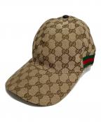 GUCCIグッチ）の古着「GGキャンバスベースボールキャップ」｜ベージュ