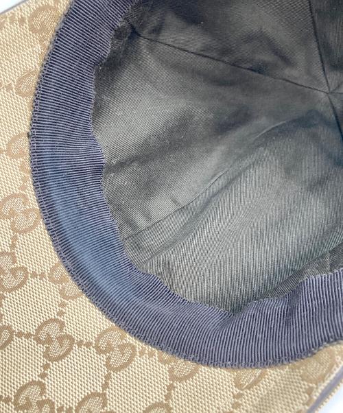 GUCCI（グッチ）GUCCI (グッチ) GGキャンバスベースボールキャップ ベージュ サイズ:不明(実寸参照)の古着・服飾アイテム