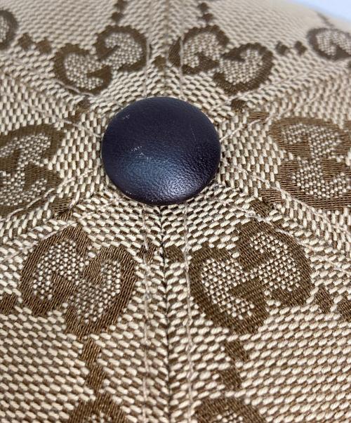 GUCCI（グッチ）GUCCI (グッチ) GGキャンバスベースボールキャップ ベージュ サイズ:不明(実寸参照)の古着・服飾アイテム