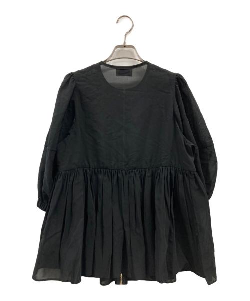 UNITED ARROWS TOKYO（ユナイテッドアローズトウキョウ）UNITED ARROWS TOKYO (ユナイテッドアローズトウキョウ) シアーフレアジャケット ブラック サイズ:不明（実寸参照）の古着・服飾アイテム