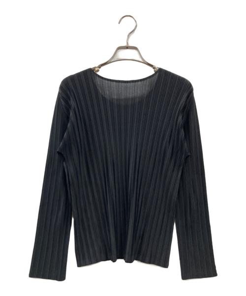 PLEATS PLEASE（プリーツプリーズ）PLEATS PLEASE (プリーツプリーズ) RIB PLEATS BASICS Top ブラック サイズ:3の古着・服飾アイテム