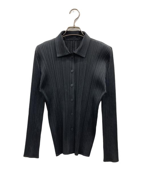 PLEATS PLEASE（プリーツプリーズ）PLEATS PLEASE (プリーツプリーズ) BASICS Shirt ブラック サイズ:3の古着・服飾アイテム