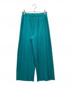 PLEATS PLEASEプリーツプリーズ）の古着「MONTHLY COLORS : JUNE PANTS」｜グリーン