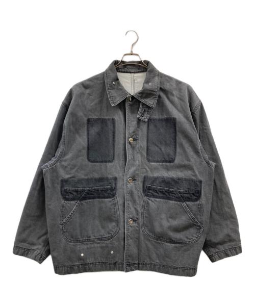 ISSUE THINGS（イシューシングス）ISSUE THINGS (イシューシングス) Exclusive Black Denim Jacket グレー サイズ:one sizeの古着・服飾アイテム