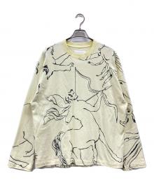 JIL SANDER（ジルサンダー）の古着「Yellow Zodiac Long Sleeve T-Shirt」｜イエロー