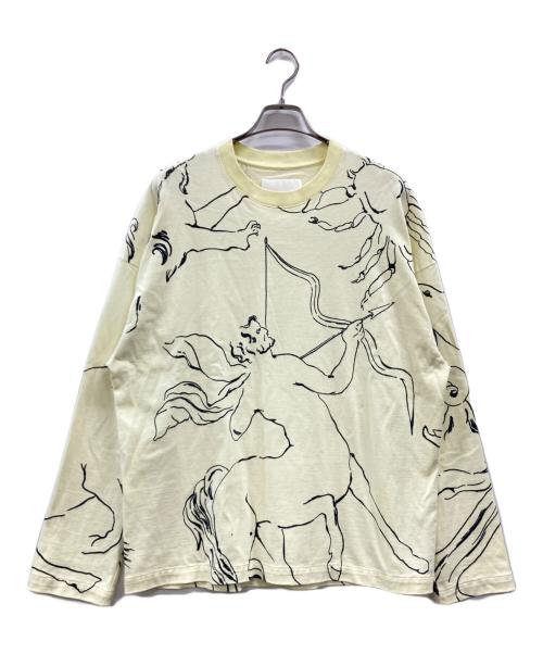 JIL SANDER（ジルサンダー）JIL SANDER (ジルサンダー) Yellow Zodiac Long Sleeve T-Shirt イエロー サイズ:Lの古着・服飾アイテム
