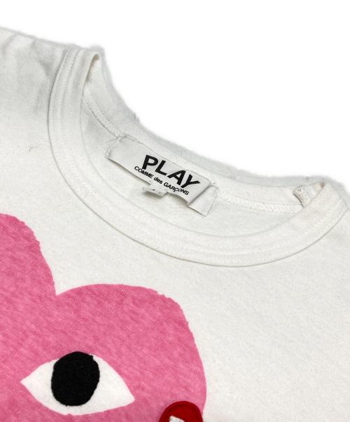 PLAY COMME des GARCONS（プレイコムデギャルソン）PLAY COMME des GARCONS (プレイコムデギャルソン) Play Double Heart T-Shirts ホワイト サイズ:Lの古着・服飾アイテム