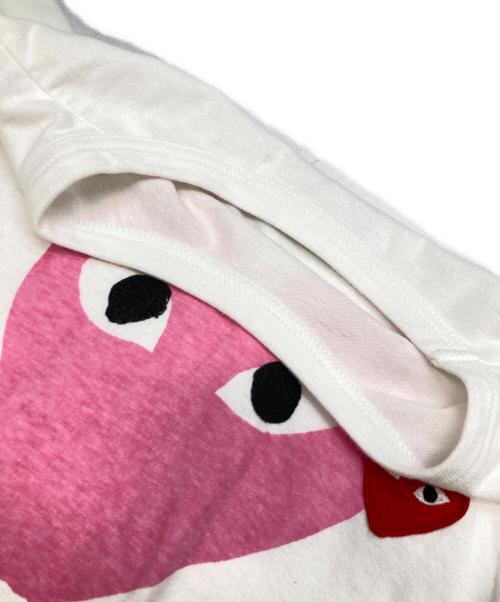 PLAY COMME des GARCONS（プレイコムデギャルソン）PLAY COMME des GARCONS (プレイコムデギャルソン) Play Double Heart T-Shirts ホワイト サイズ:Lの古着・服飾アイテム