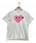 PLAY COMME des GARCONS（プレイコムデギャルソン）の古着「Play Double Heart T-Shirts」｜ホワイト