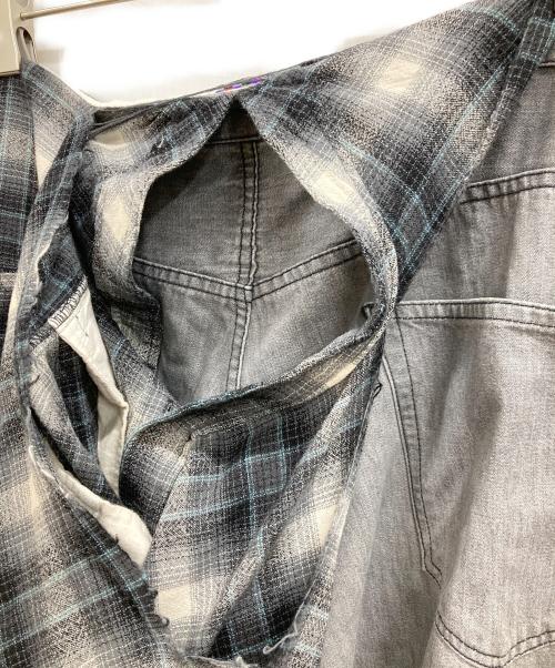 FACETASM（ファセッタズム）FACETASM (ファセッタズム) シャツドッキングデニム グレー サイズ:Lの古着・服飾アイテム