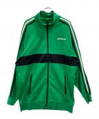 adidasアディダス）の古着「トラックジャケット」｜ブラック×グリーン
