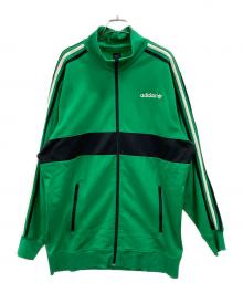adidas（アディダス）の古着「トラックジャケット」｜ブラック×グリーン