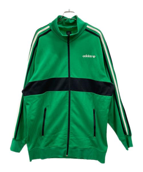 adidas（アディダス）adidas (アディダス) トラックジャケット ブラック×グリーン サイズ:XLの古着・服飾アイテム