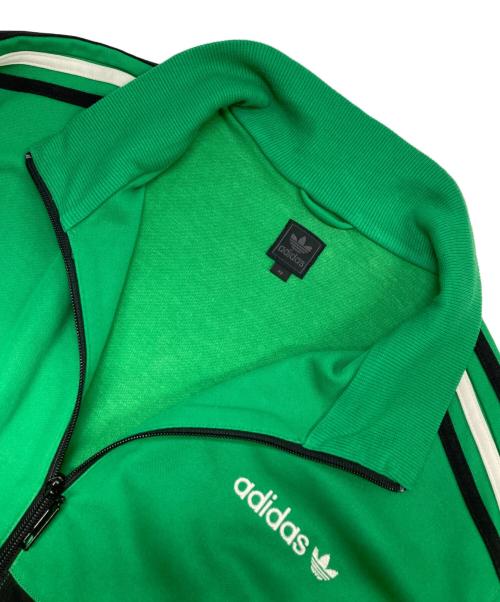 adidas（アディダス）adidas (アディダス) トラックジャケット ブラック×グリーン サイズ:XLの古着・服飾アイテム