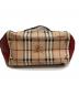 中古・古着 BURBERRY (バーバリー) Canterbury ノヴァチックハンドバッグ レッド×ベージュ：40000円