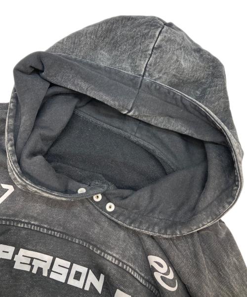 PERSONSOUL（パーソンソウル）PERSONSOUL (パーソンソウル) ウォッシング ダーティ パーカー ブラック サイズ:Lの古着・服飾アイテム