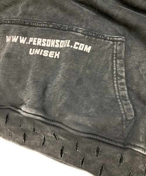 PERSONSOUL（パーソンソウル）PERSONSOUL (パーソンソウル) ウォッシング ダーティ パーカー ブラック サイズ:Lの古着・服飾アイテム