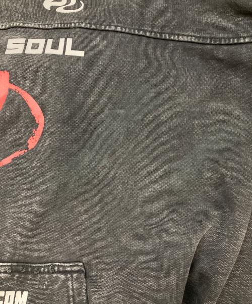 PERSONSOUL（パーソンソウル）PERSONSOUL (パーソンソウル) ウォッシング ダーティ パーカー ブラック サイズ:Lの古着・服飾アイテム