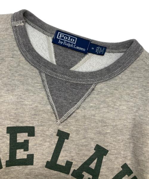 POLO RALPH LAUREN（ポロ・ラルフローレン）POLO RALPH LAUREN (ポロ・ラルフローレン) プリントスウェット グリーン×グレー サイズ:Mの古着・服飾アイテム