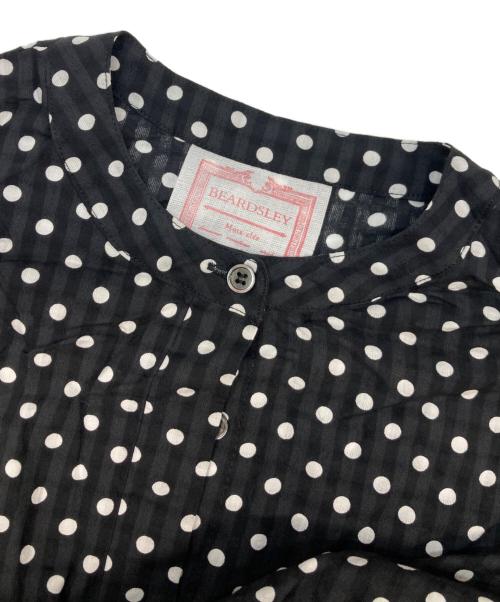 BEARDSLEY（ビアズリー）BEARDSLEY (ビアズリー) ドットギャザーワンピース ホワイト×ブラック サイズ:1の古着・服飾アイテム