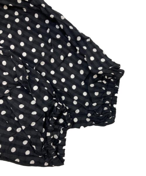 BEARDSLEY（ビアズリー）BEARDSLEY (ビアズリー) ドットギャザーワンピース ホワイト×ブラック サイズ:1の古着・服飾アイテム