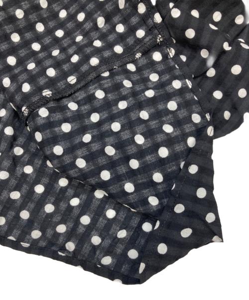 BEARDSLEY（ビアズリー）BEARDSLEY (ビアズリー) ドットギャザーワンピース ホワイト×ブラック サイズ:1の古着・服飾アイテム
