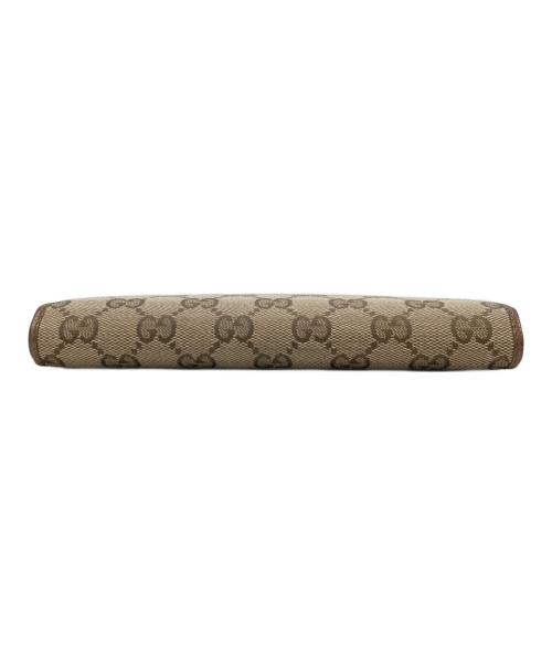 GUCCI（グッチ）GUCCI (グッチ) GGキャンハバス長財布 ブラウンの古着・服飾アイテム