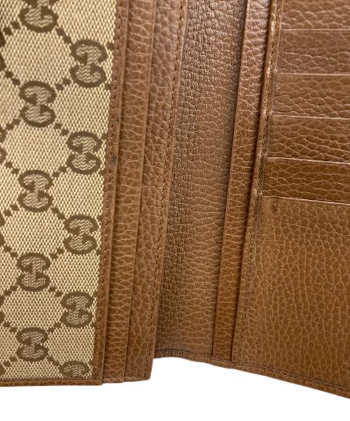 GUCCI（グッチ）GUCCI (グッチ) GGキャンハバス長財布 ブラウンの古着・服飾アイテム