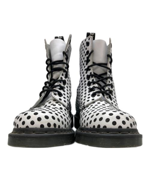 Dr.Martens（ドクターマーチン）Dr.Martens (ドクターマーチン) ドット8ホールブーツ ホワイト サイズ:UK6 1/2の古着・服飾アイテム
