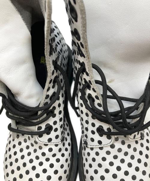 Dr.Martens（ドクターマーチン）Dr.Martens (ドクターマーチン) ドット8ホールブーツ ホワイト サイズ:UK6 1/2の古着・服飾アイテム
