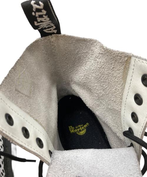 Dr.Martens（ドクターマーチン）Dr.Martens (ドクターマーチン) ドット8ホールブーツ ホワイト サイズ:UK6 1/2の古着・服飾アイテム
