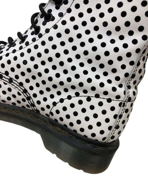 Dr.Martens（ドクターマーチン）Dr.Martens (ドクターマーチン) ドット8ホールブーツ ホワイト サイズ:UK6 1/2の古着・服飾アイテム