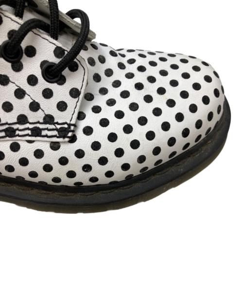 Dr.Martens（ドクターマーチン）Dr.Martens (ドクターマーチン) ドット8ホールブーツ ホワイト サイズ:UK6 1/2の古着・服飾アイテム