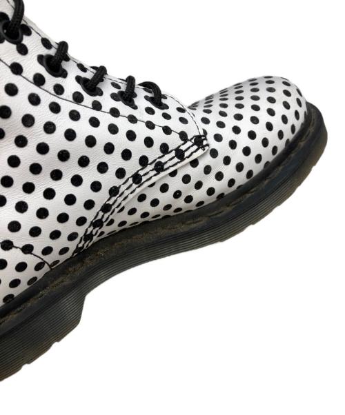 Dr.Martens（ドクターマーチン）Dr.Martens (ドクターマーチン) ドット8ホールブーツ ホワイト サイズ:UK6 1/2の古着・服飾アイテム