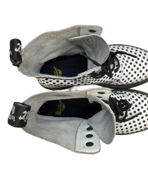 Dr.Martens（ドクターマーチン）Dr.Martens (ドクターマーチン) ドット8ホールブーツ ホワイト サイズ:UK6 1/2の古着・服飾アイテム