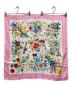 GUCCI (グッチ) ボタニカルヴィンテージシルクスカーフ ベージュ×ピンク：15000円