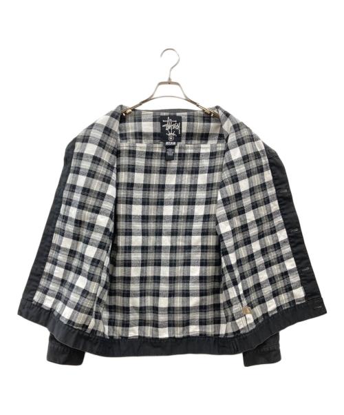 stussy（ステューシー）stussy (ステューシー) 裏地チェックジャケット グレー サイズ:Mの古着・服飾アイテム