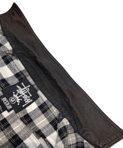 stussy（ステューシー）stussy (ステューシー) 裏地チェックジャケット グレー サイズ:Mの古着・服飾アイテム