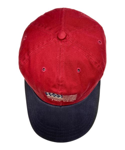 POLO RALPH LAUREN（ポロ・ラルフローレン）POLO RALPH LAUREN (ポロ・ラルフローレン) 90s星条旗ロゴキャップ レッド サイズ:ONE SIZEの古着・服飾アイテム