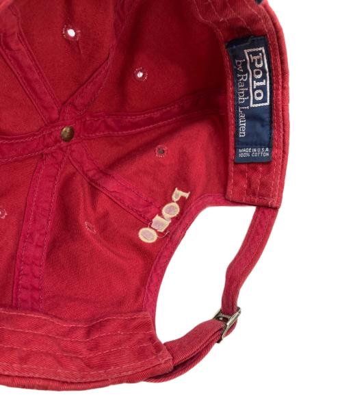 POLO RALPH LAUREN（ポロ・ラルフローレン）POLO RALPH LAUREN (ポロ・ラルフローレン) 90s星条旗ロゴキャップ レッド サイズ:ONE SIZEの古着・服飾アイテム