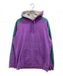 SUPREME（シュプリーム）の古着「Paneled Hooded Sweatshirt」｜パープル×グリーン