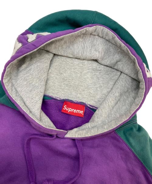 SUPREME（シュプリーム）SUPREME (シュプリーム) Paneled Hooded Sweatshirt パープル×グリーン サイズ:Lの古着・服飾アイテム